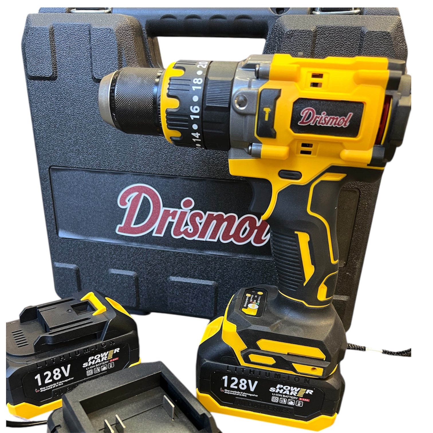 Taladro inalámbrico industrial 1/2  80 N.M motor brushless, Percutor