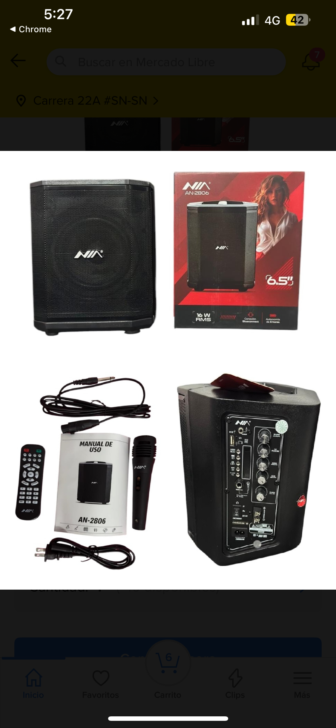 Cabina parlante NIA 6.5” + Micrófono + Bluetooth