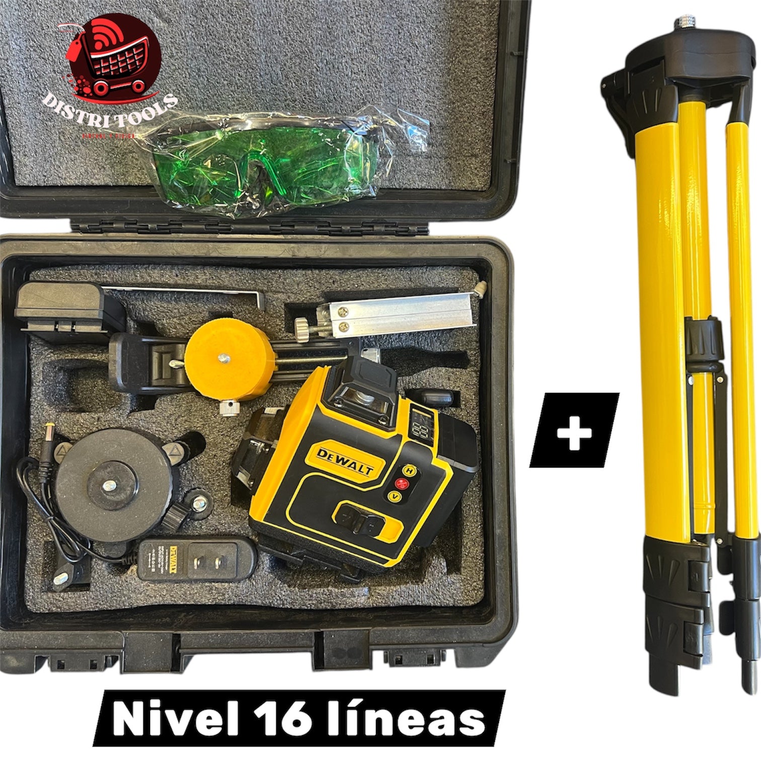 Nivel 16 líneas 30M + trípode