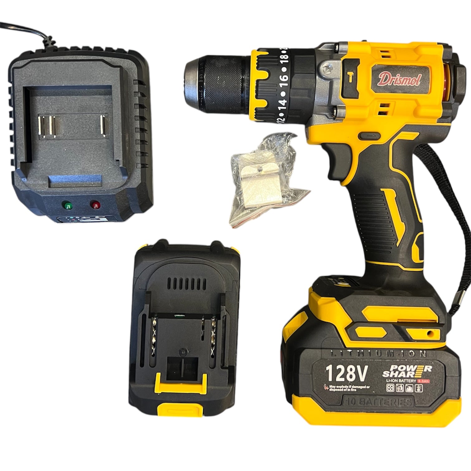 Taladro inalámbrico industrial 1/2  80 N.M motor brushless, Percutor