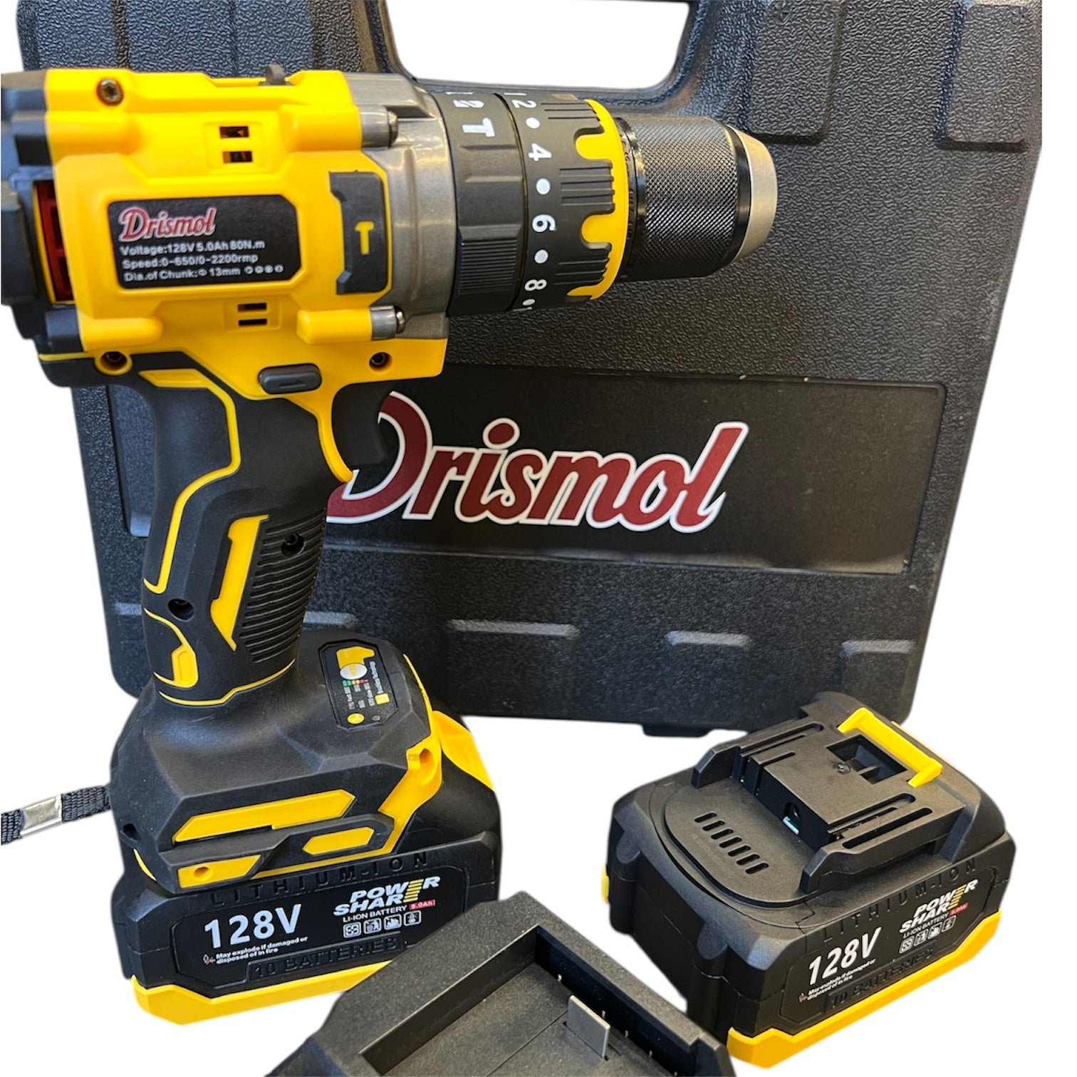 Taladro inalámbrico industrial 1/2  80 N.M motor brushless, Percutor