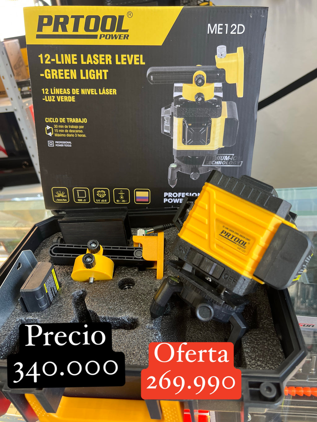 Nivel láser 12 líneas + trípode