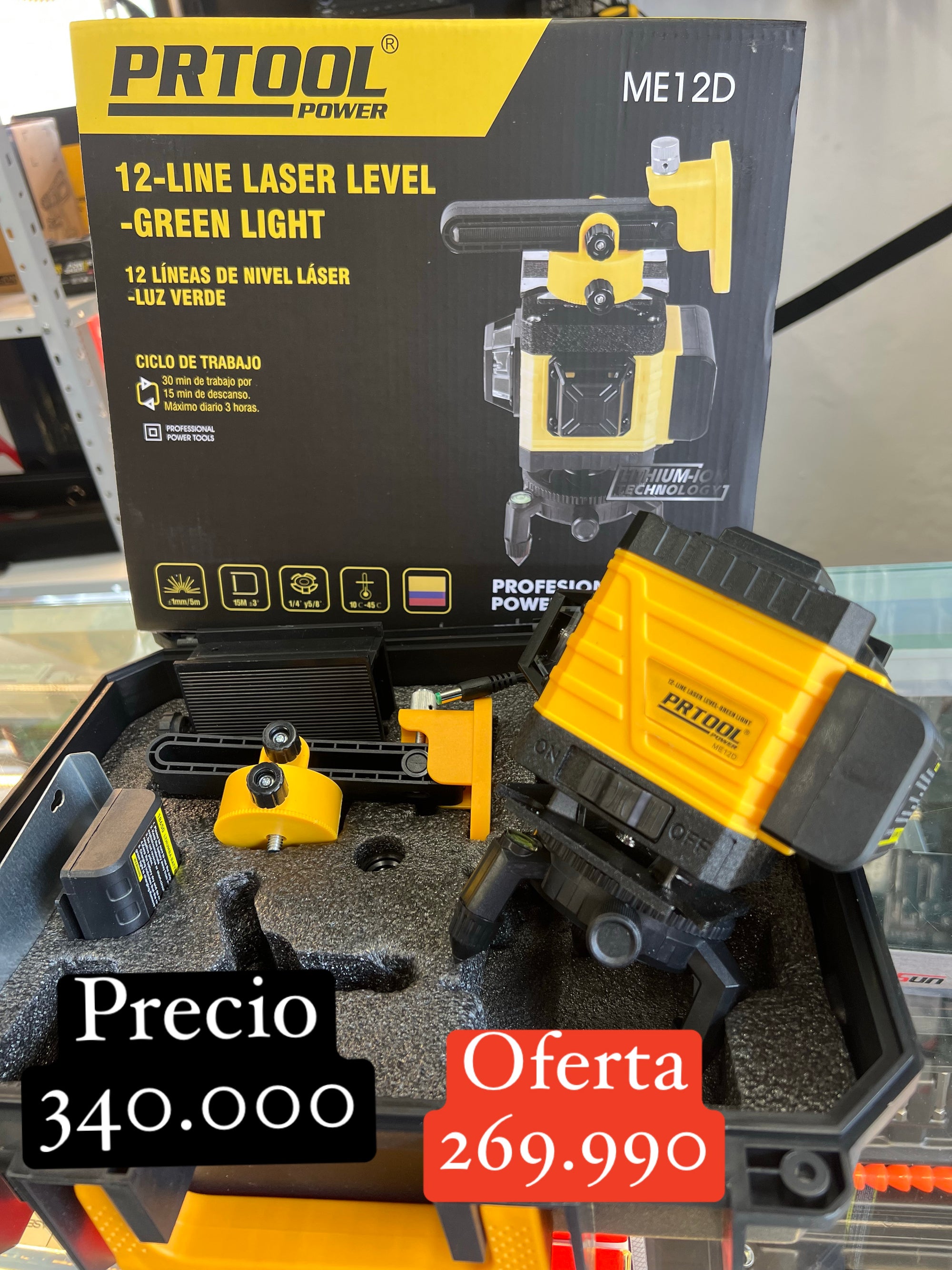 Nivel láser 12 líneas + trípode