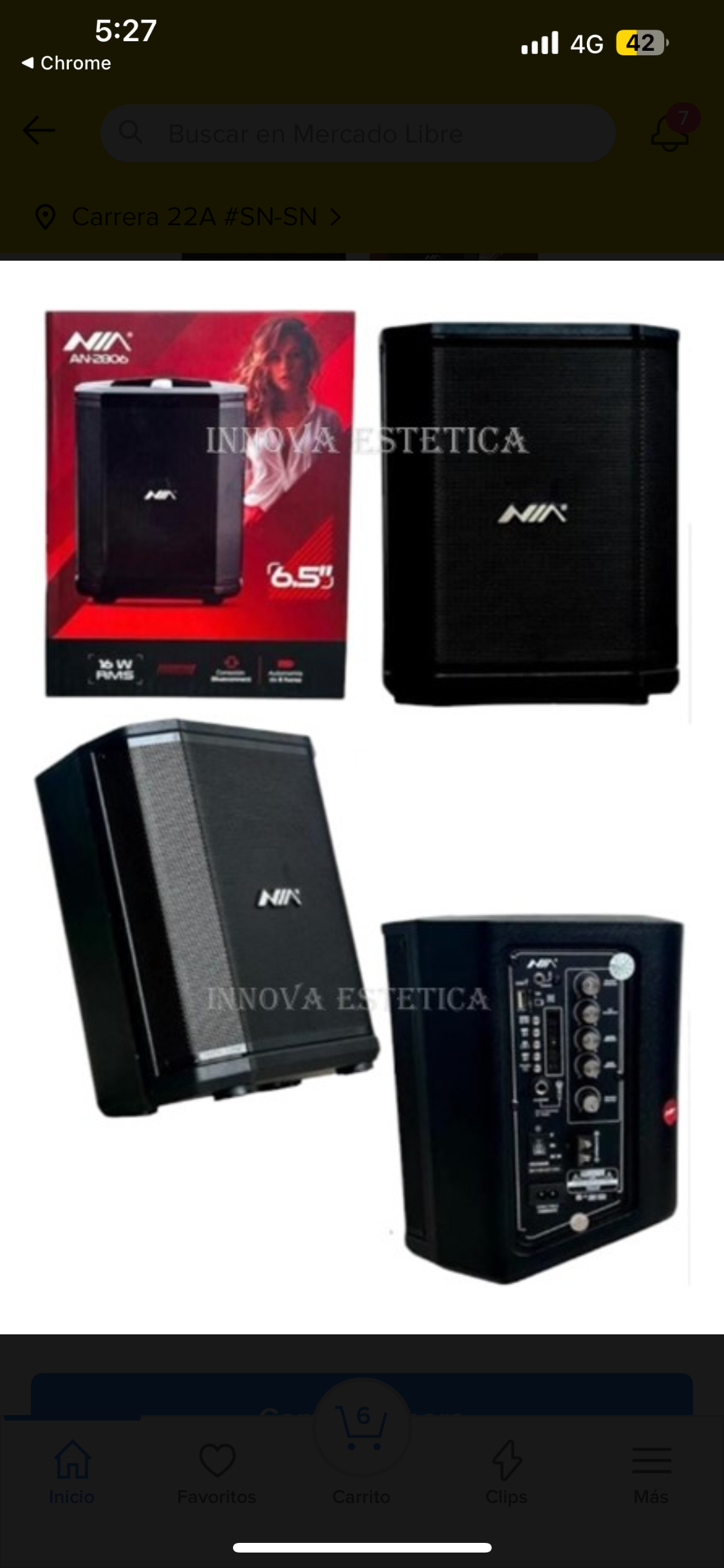 Cabina parlante NIA 6.5” + Micrófono + Bluetooth