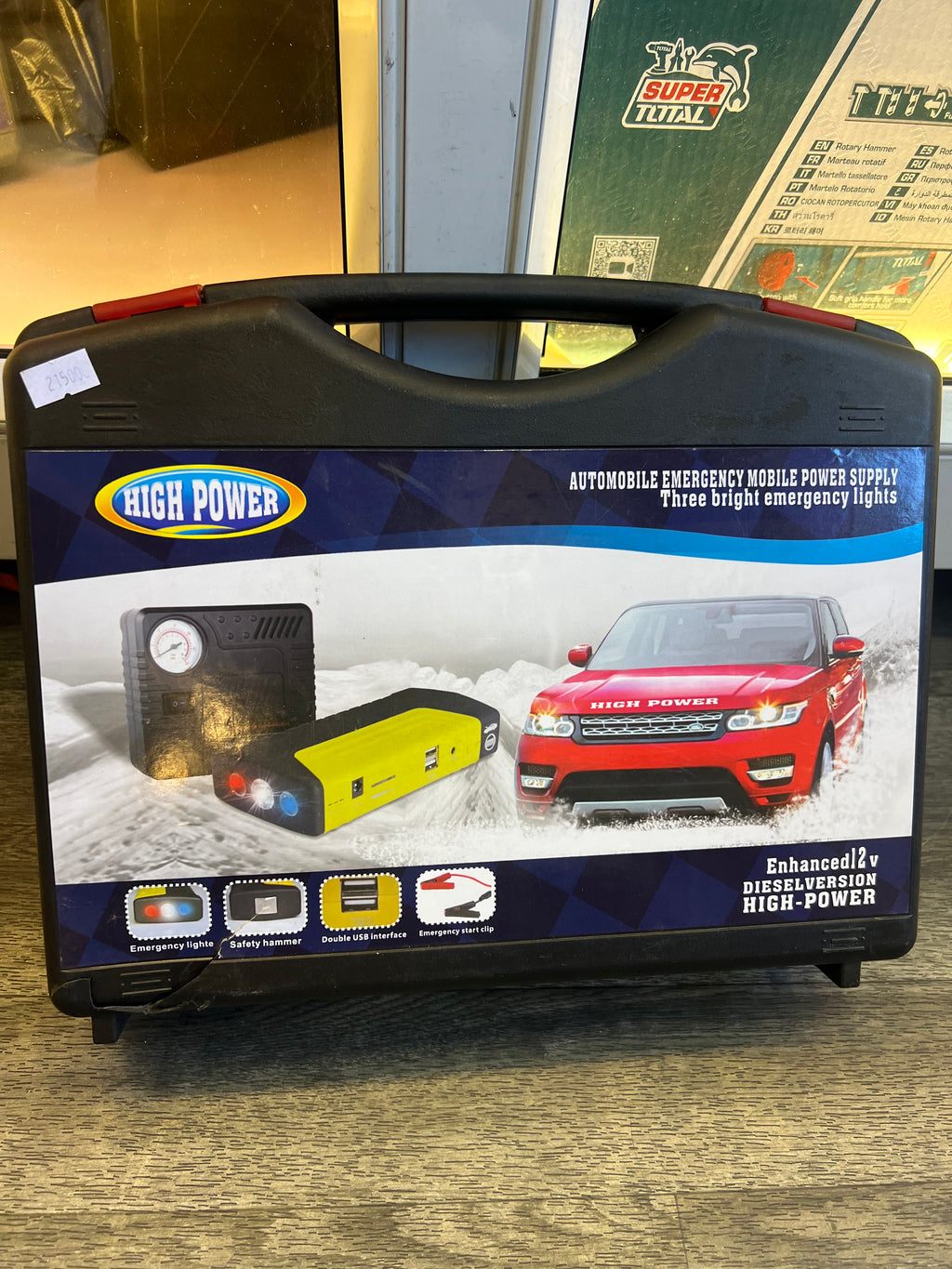 Iniciador de batería + compresor carro universal