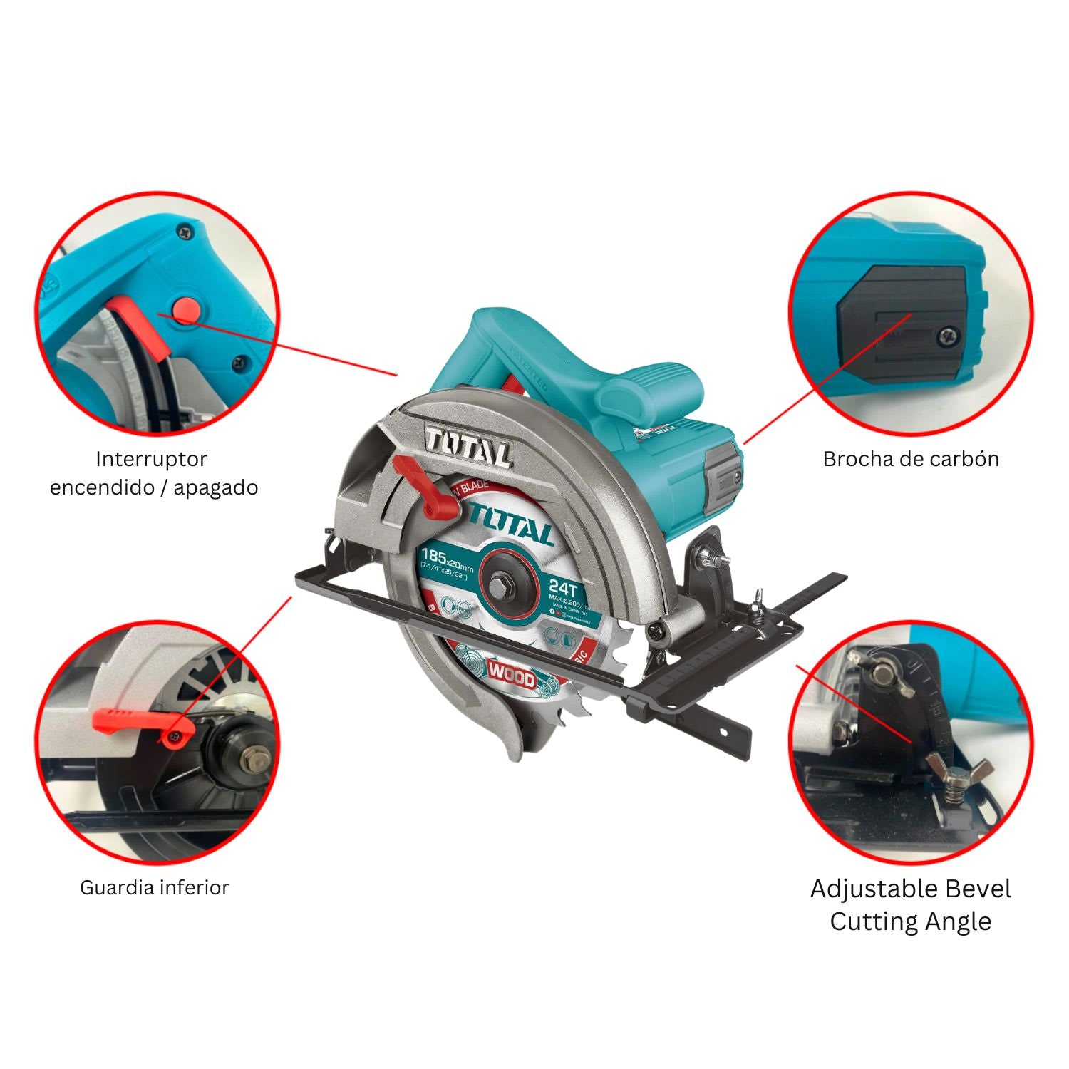 Sierra circular 7” 1200w